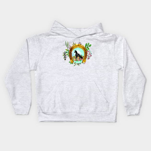 Horse and Horseshoe Kids Hoodie by KC Morcom aka KCM Gems n Bling aka KCM Inspirations